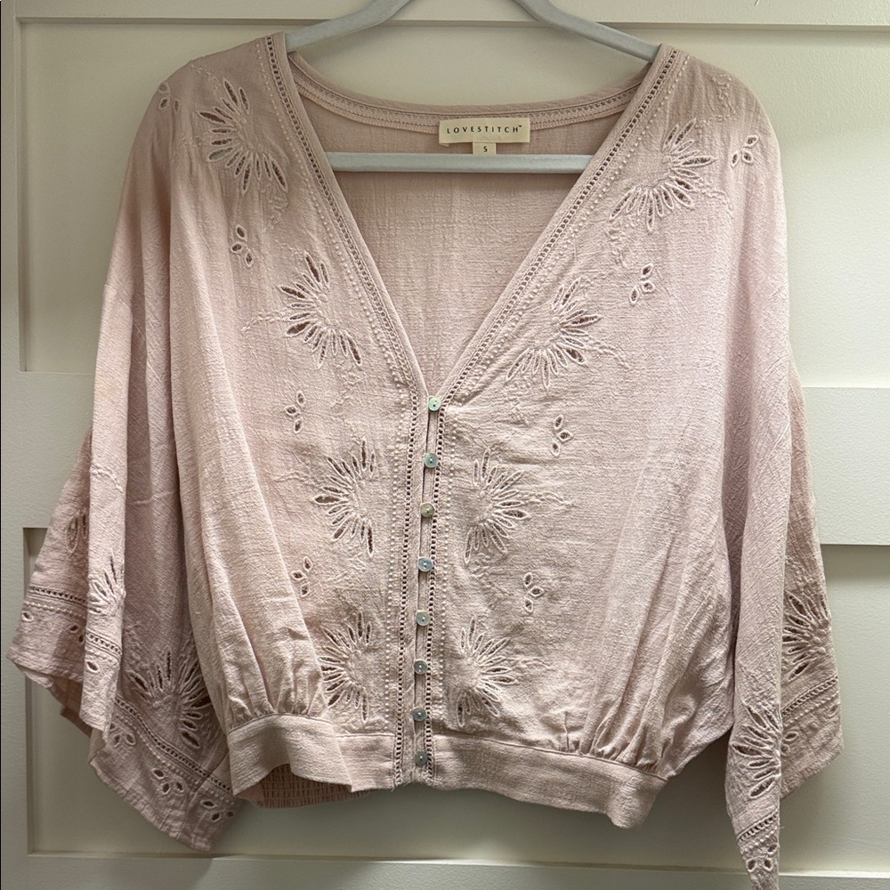 Lovestitch Blush Embroidered Top